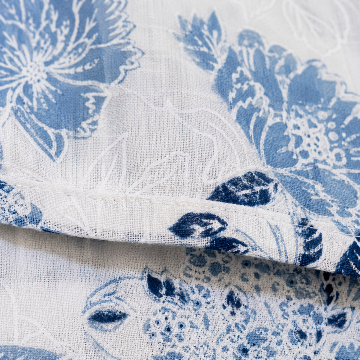 Cotton Kimono Set — Blue Floral