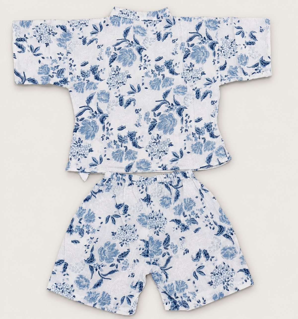 Cotton Kimono Set — Blue Floral