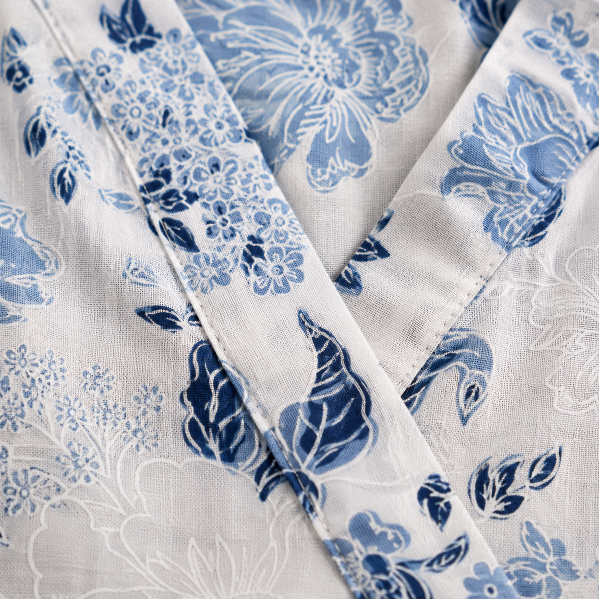 Cotton Kimono Set — Blue Floral