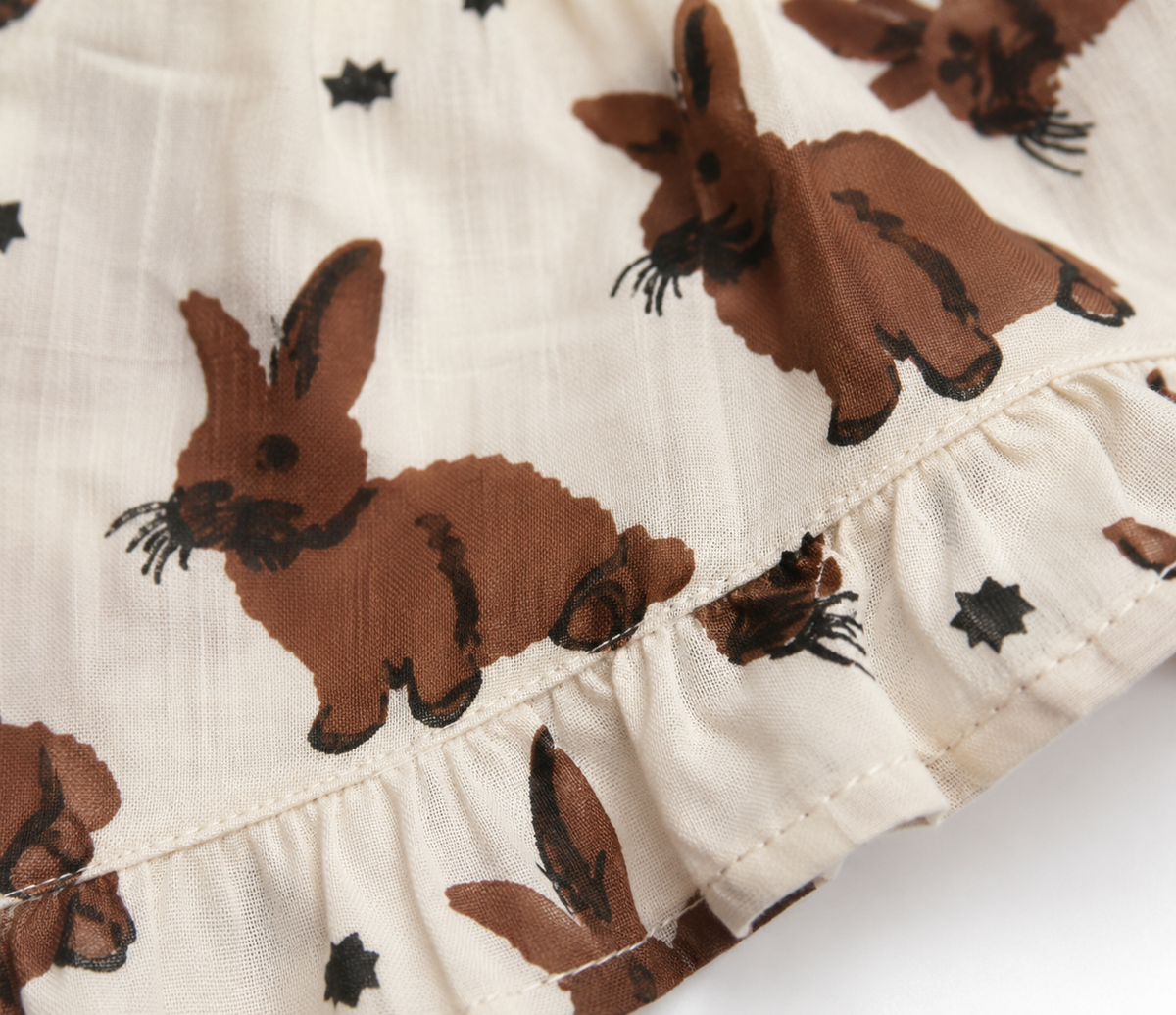 Tiered Cotton Frock — Woodland Bunny
