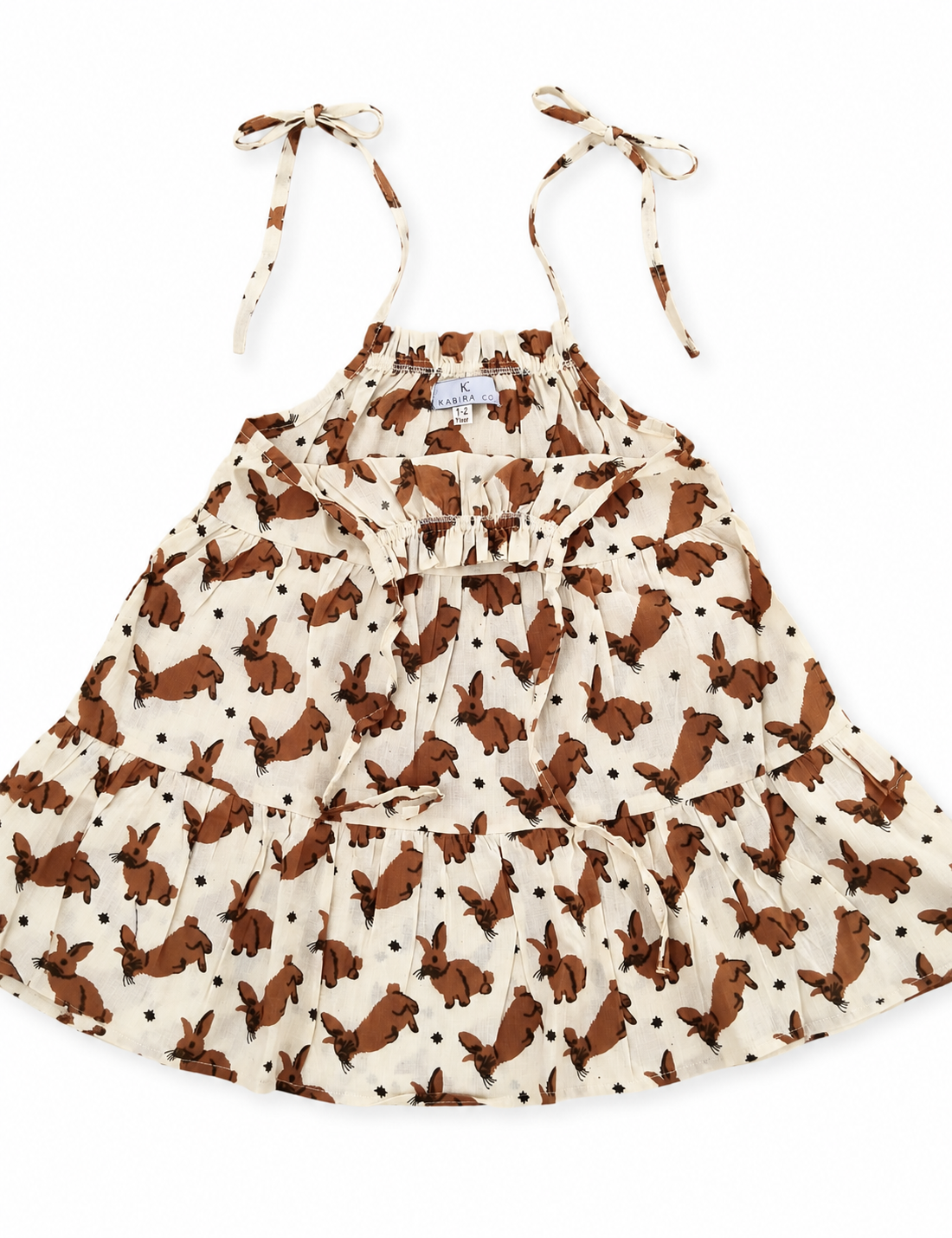 Tiered Cotton Frock — Woodland Bunny