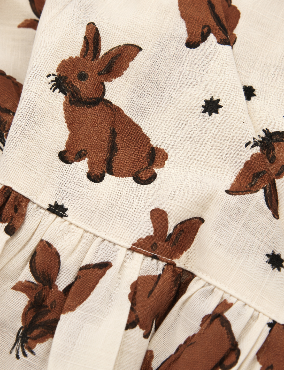 Tiered Cotton Frock — Woodland Bunny