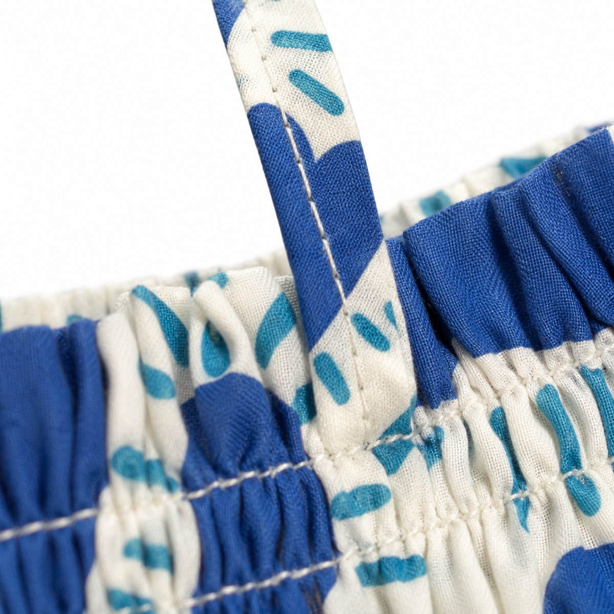 Tiered Cotton Frock — Blue Heart