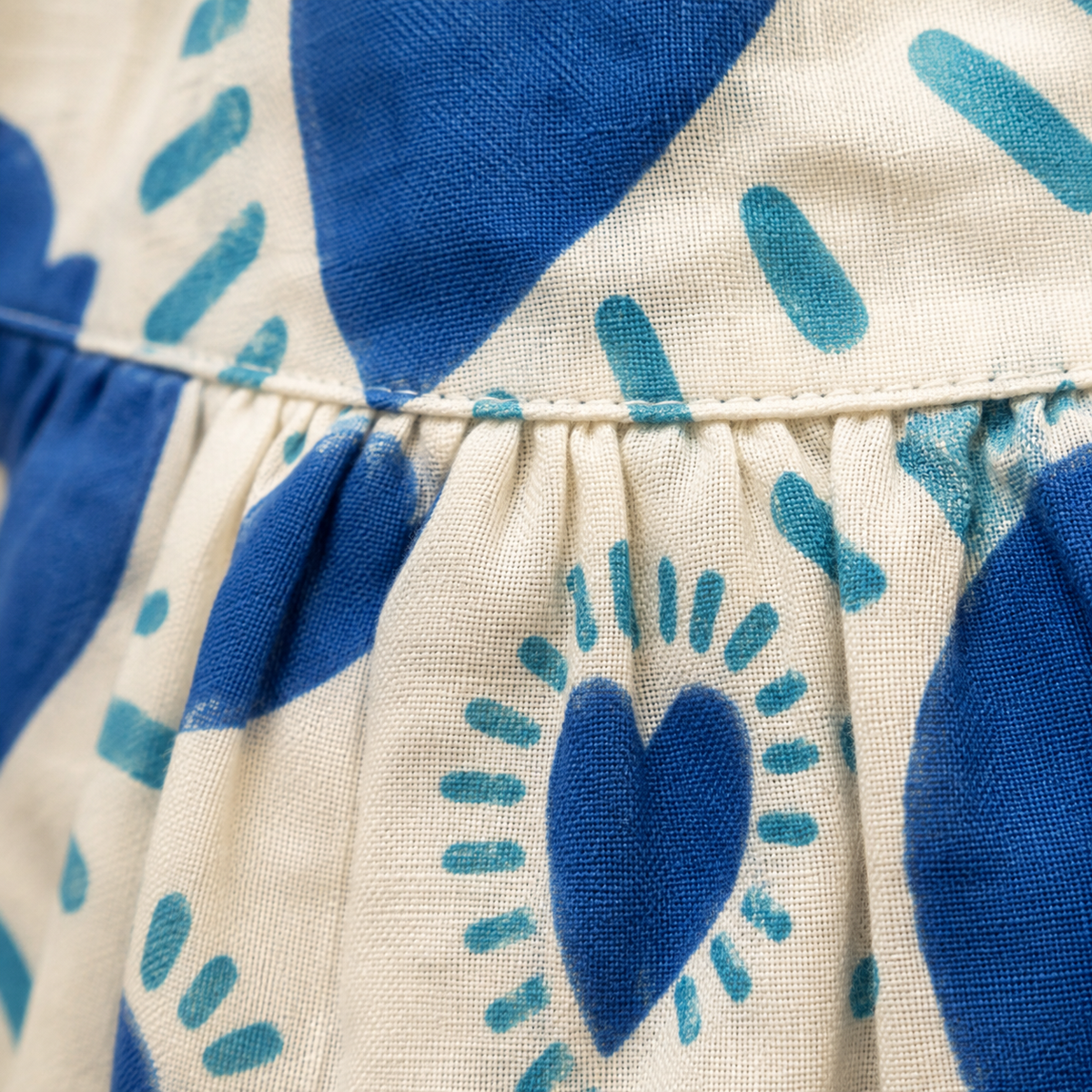 Tiered Cotton Frock — Blue Heart