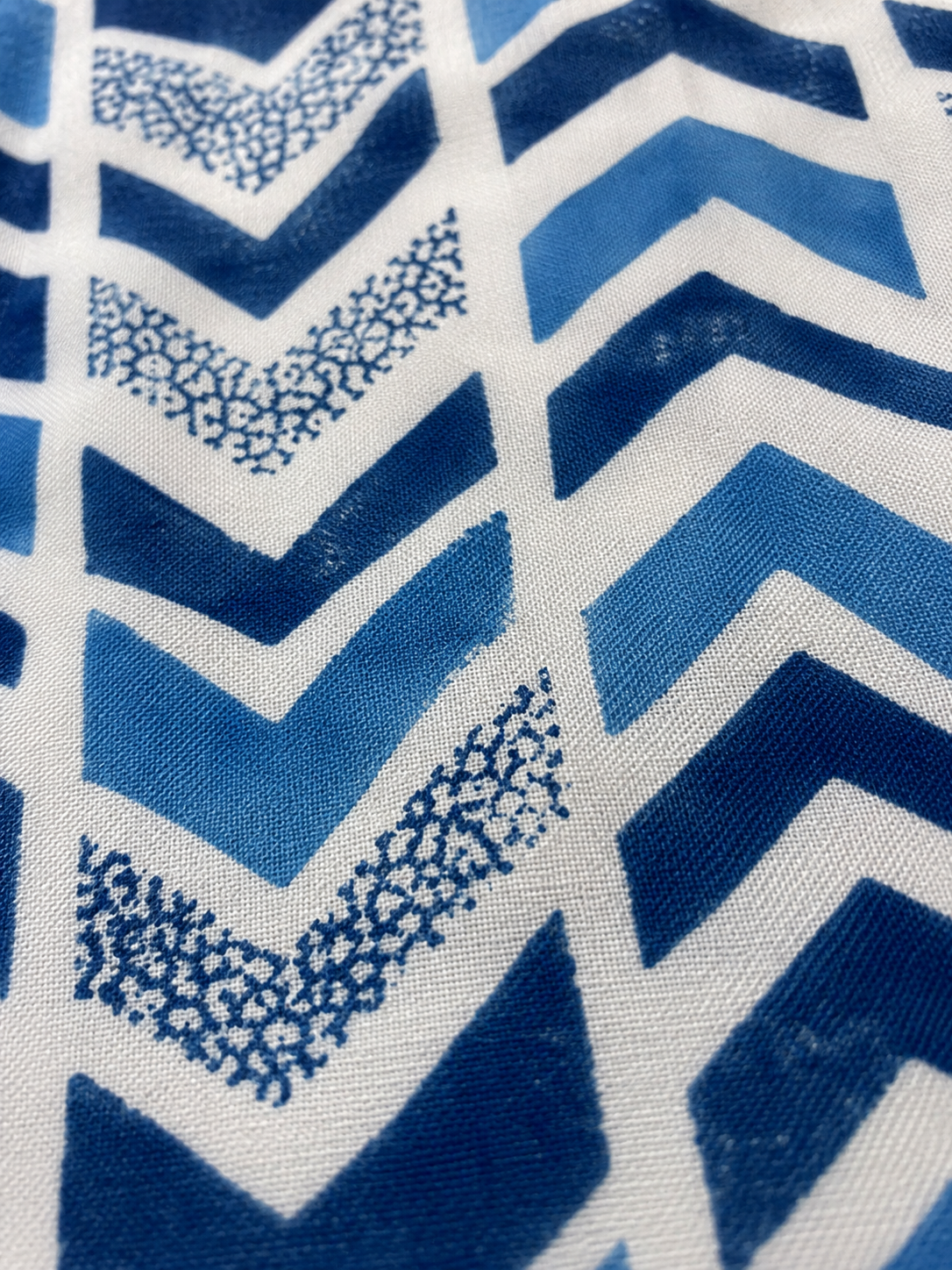 Heart Quilted Baby Mat — Indigo Chevron