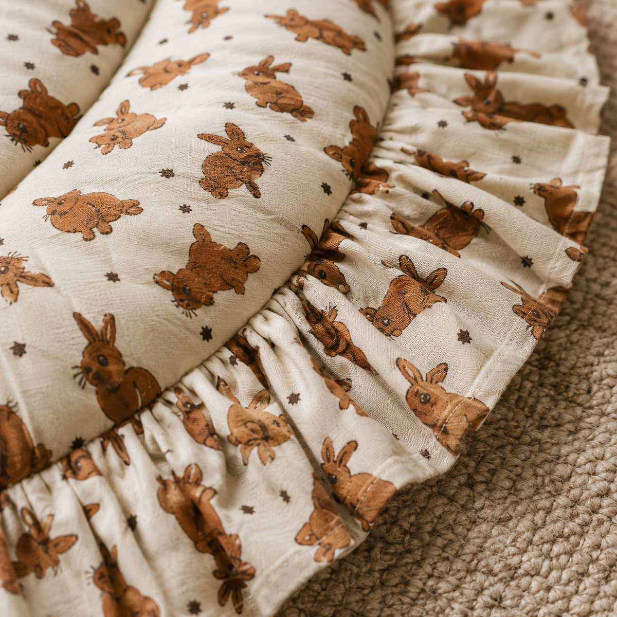 Heart Quilted Baby Mat — Woodland Bunny