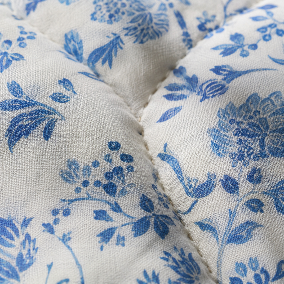 Heart Quilted Baby Mat — Blue Floral