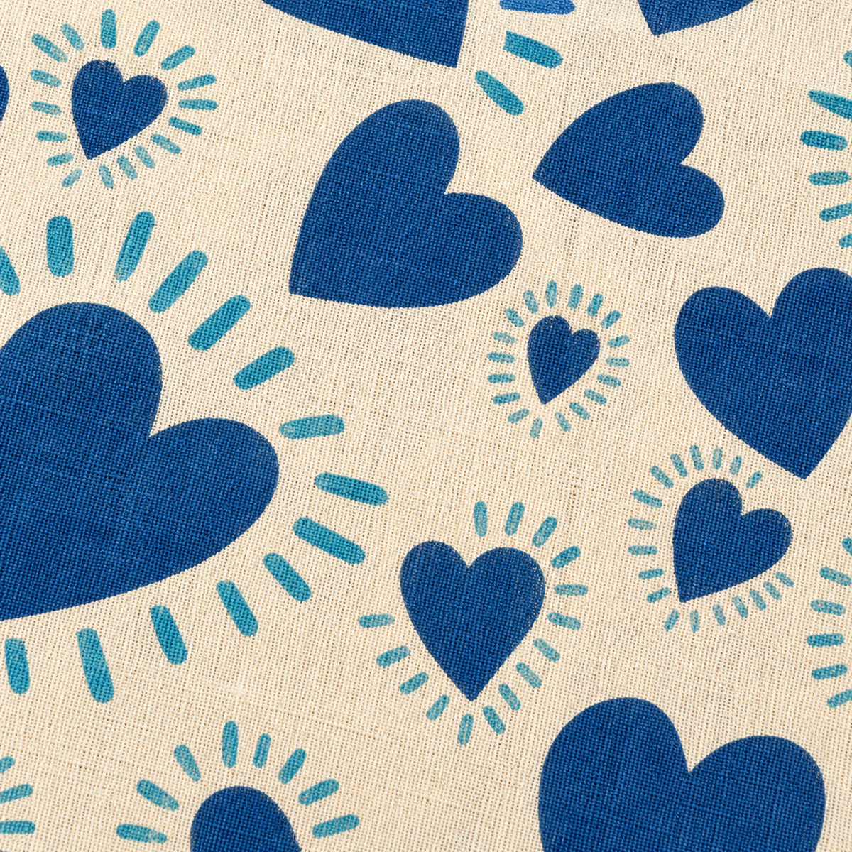 Heart Quilted Baby Mat — Indigo Hearts