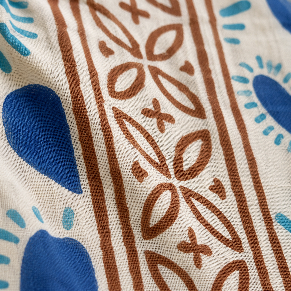 Cotton Kimono Set — Blue Heart