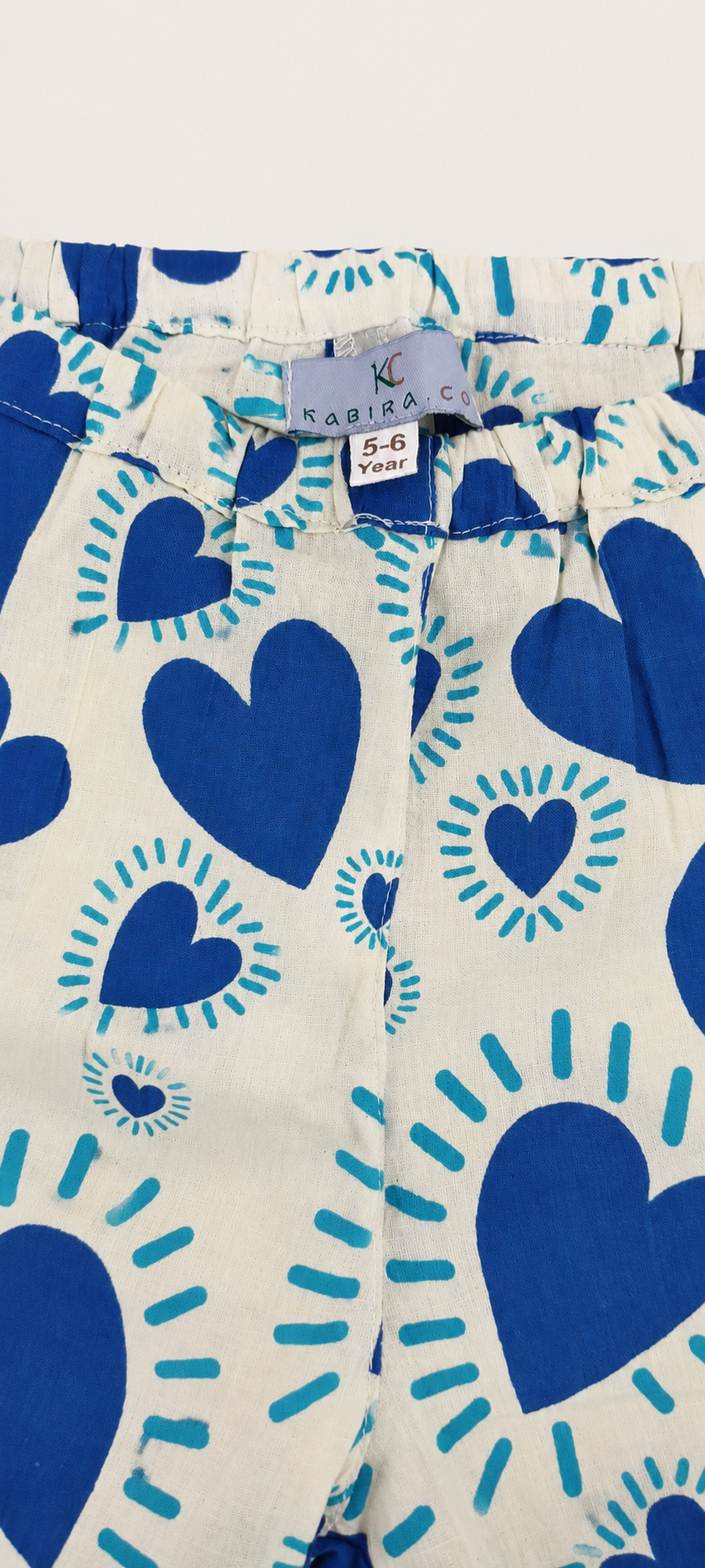 Cotton Kimono Set — Blue Heart