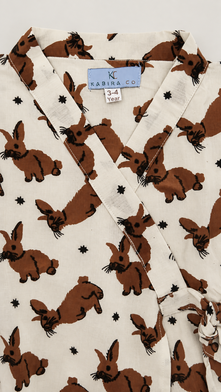 Cotton Kimono Set — Woodland Bunny