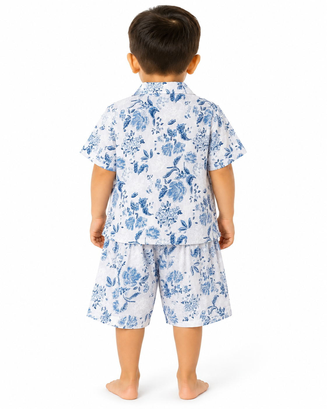 Cotton Kimono Set — Blue Floral