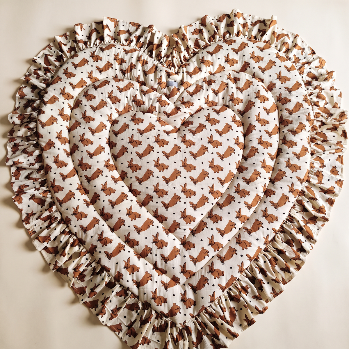 Heart Quilted Baby Mat — Woodland Bunny