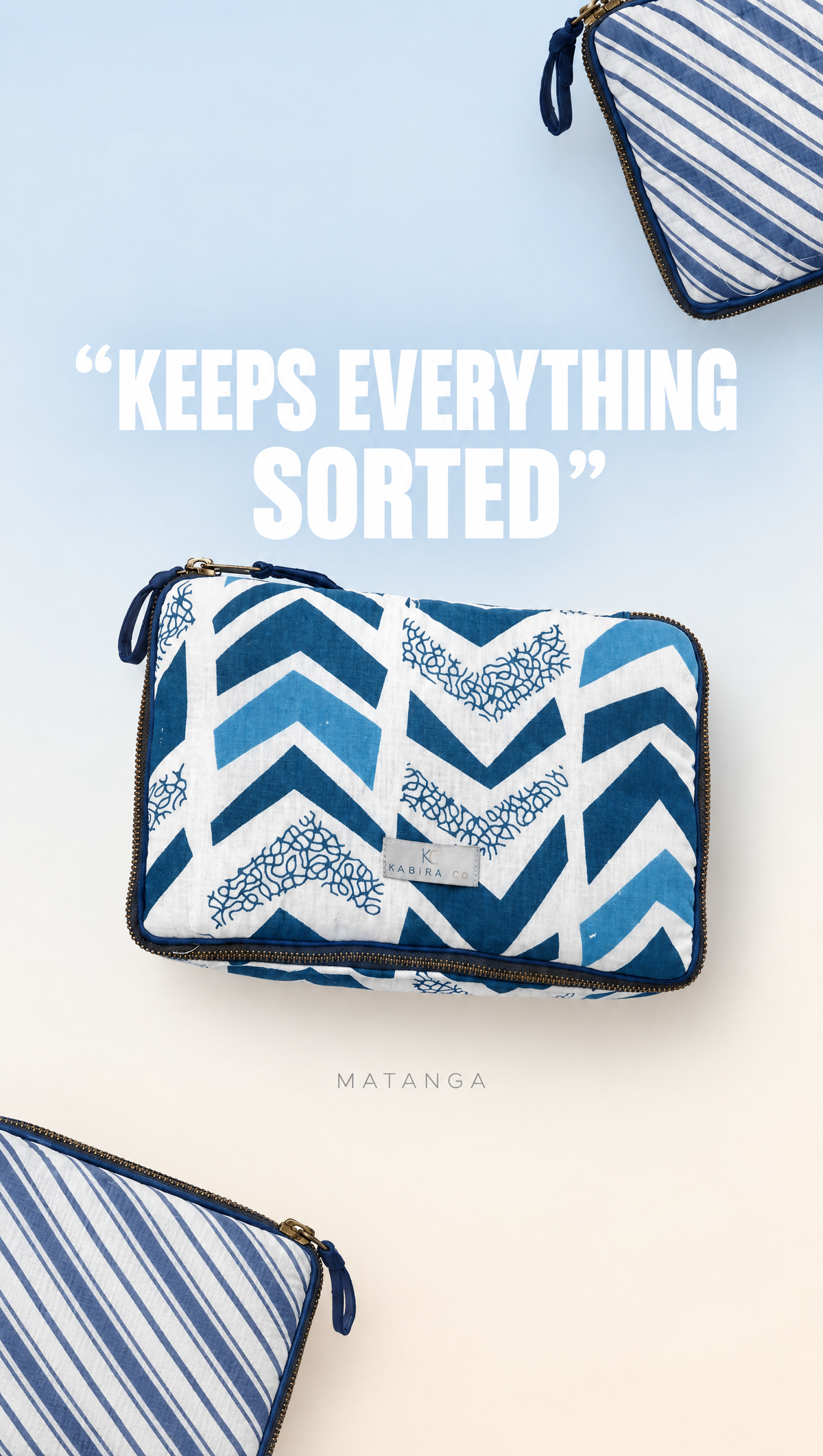 Quilted Cotton Travel Pouch