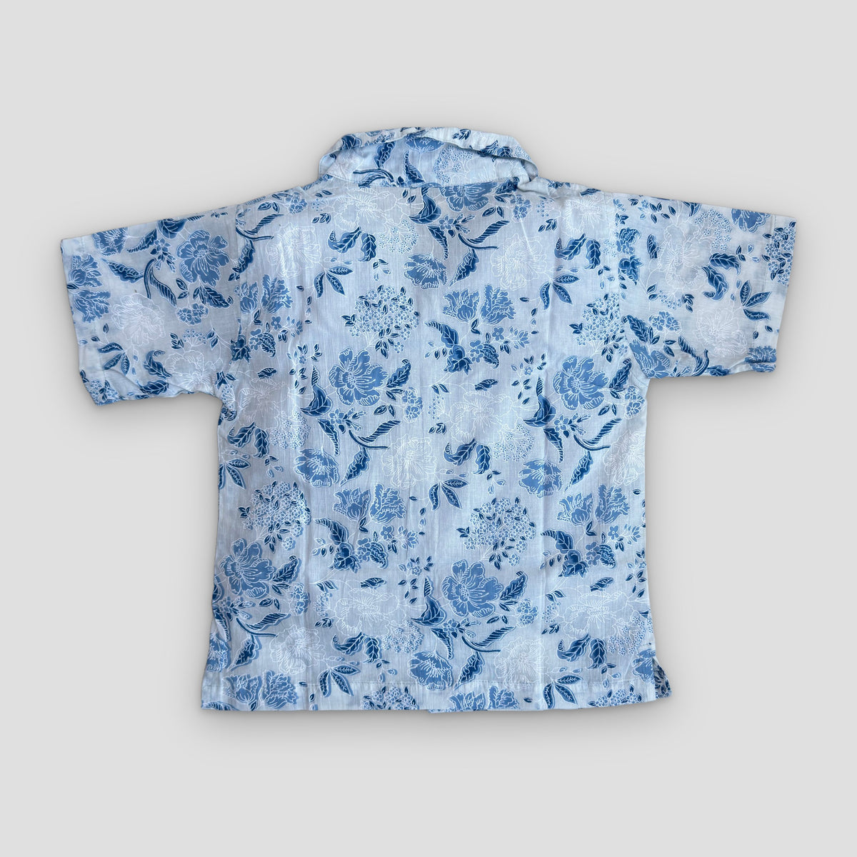 Cotton Co-Ord Set in Blue Floral, real photo