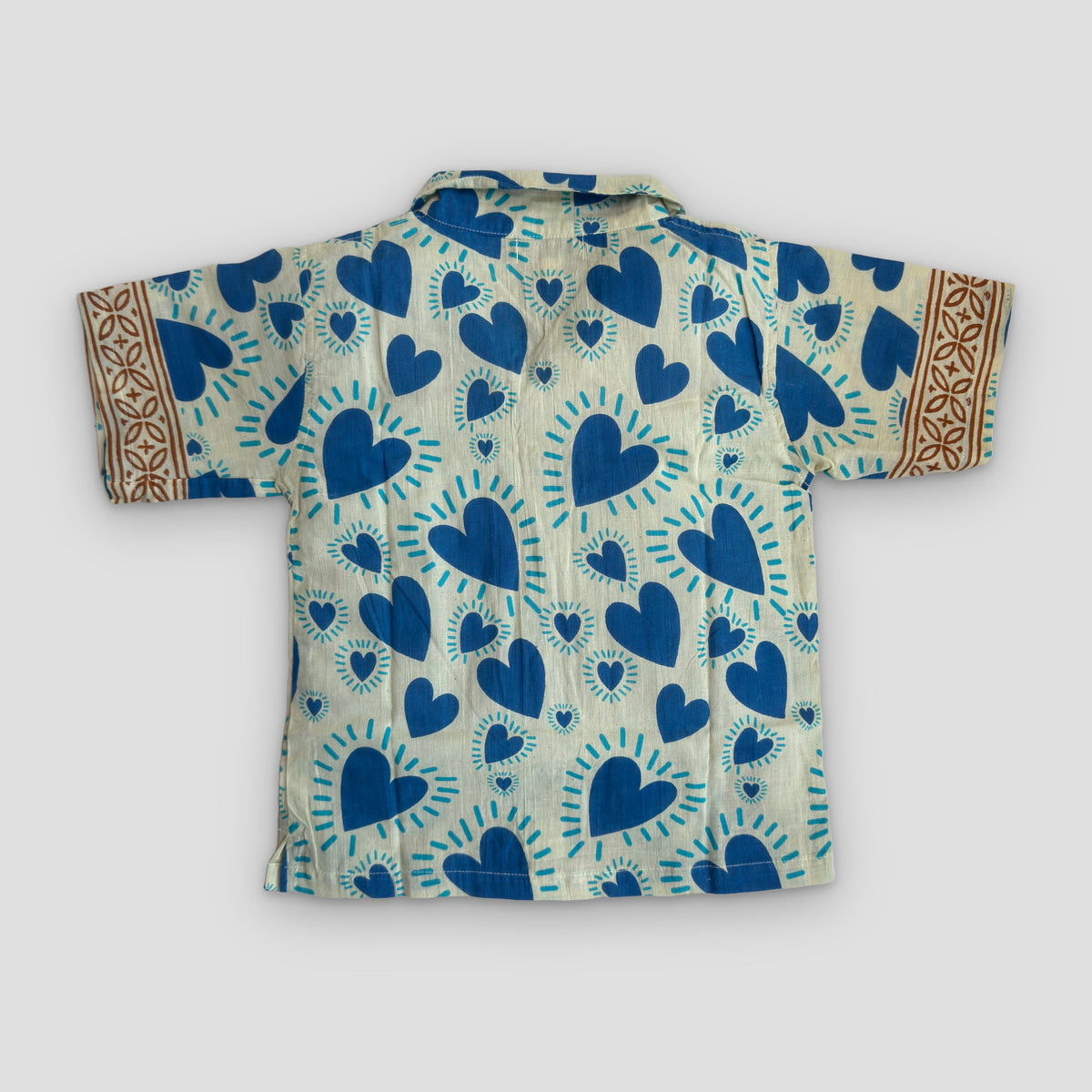 Cotton Co-Ord Set in Blue Heart, real photo