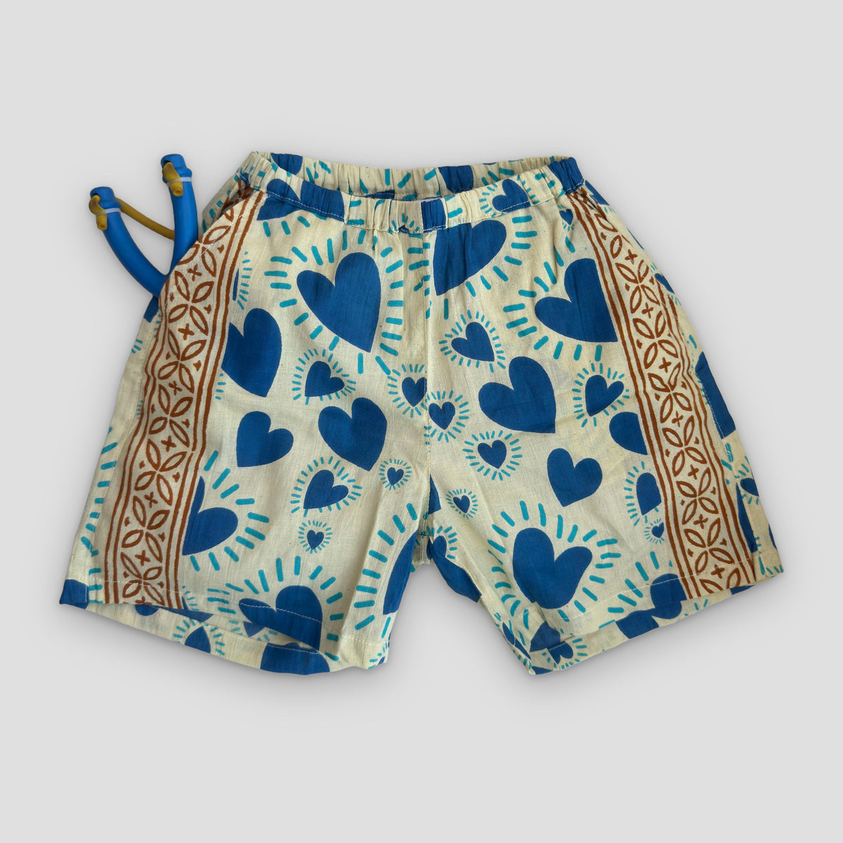 Cotton Co-Ord Set in Blue Heart, real photo