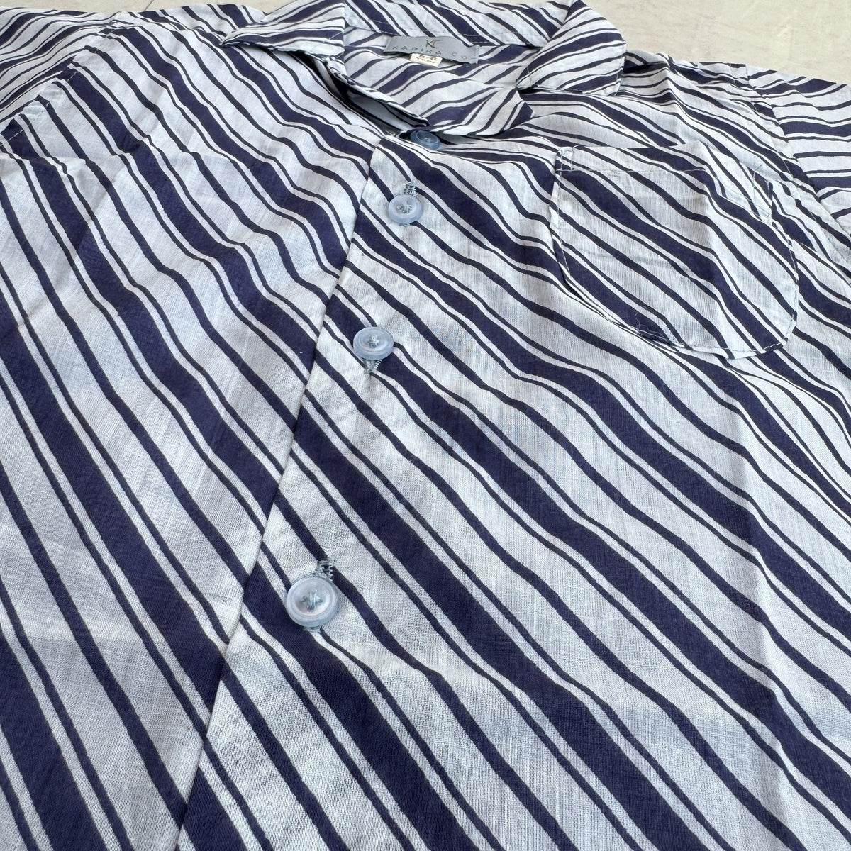 Cotton Co-Ord Set in Classic Stripe, real photo