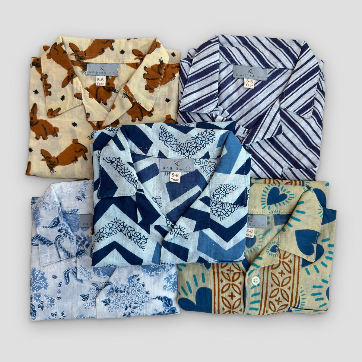 Cotton Co-Ord Set: all colour options side by side
