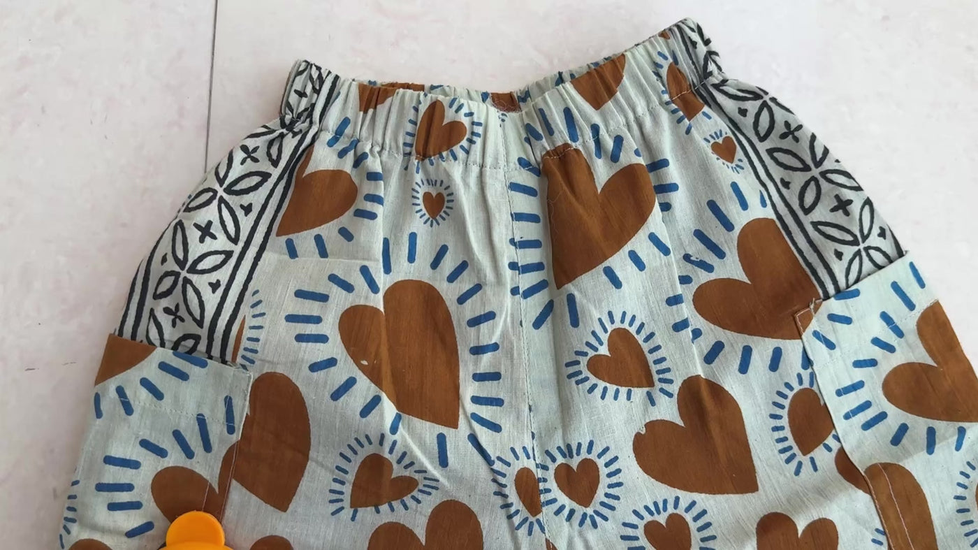 Double-layer Cotton Pant in Rust Heart, real video